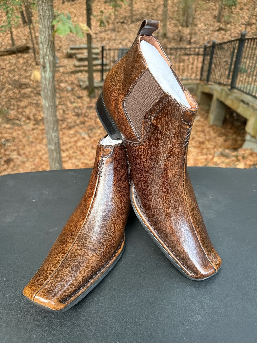 Giorgio Brutini Leather Chelsea Boots Brown US 10 New